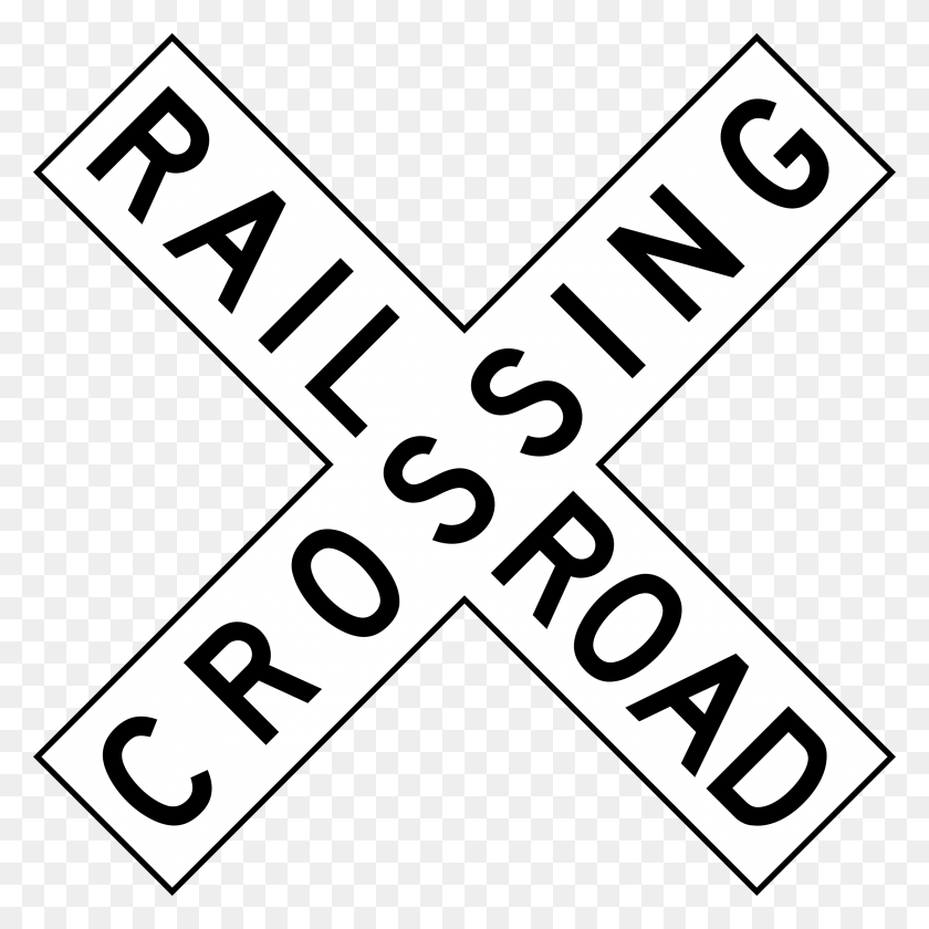 2400x2400 Clipart - Railroad Sign Clipart