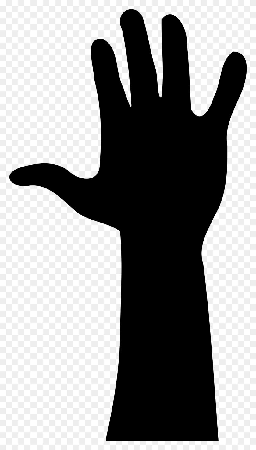 1210x2201 Clipart - Raised Hands PNG