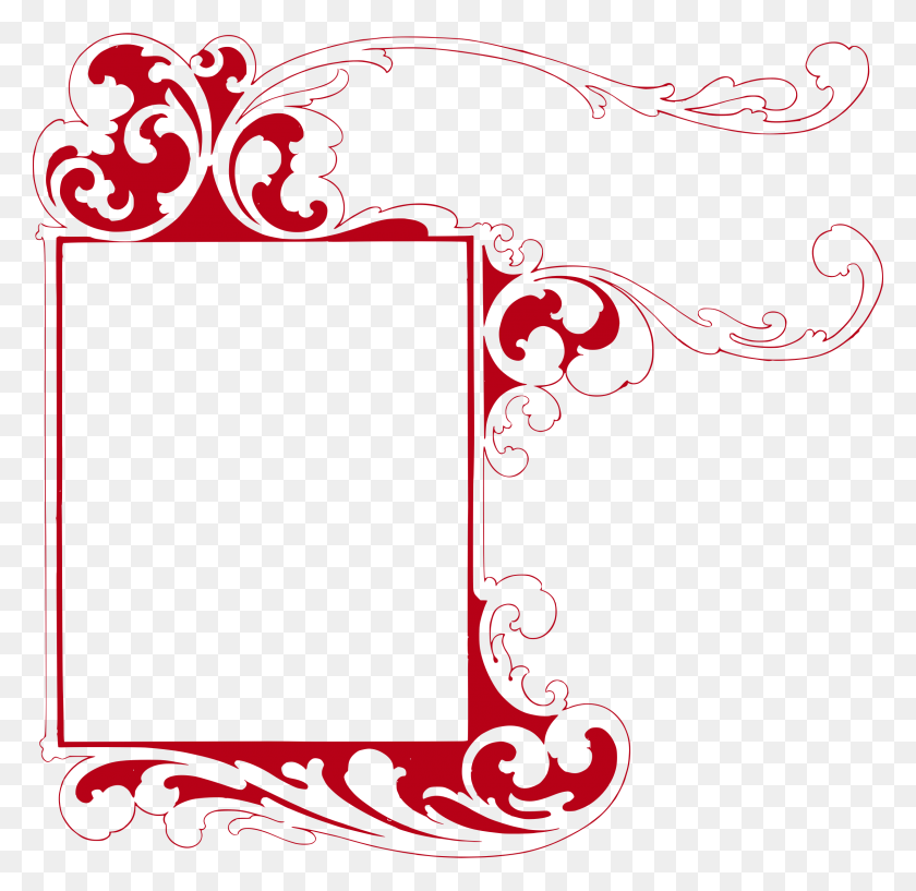 2400x2332 Clipart - Red Frame PNG