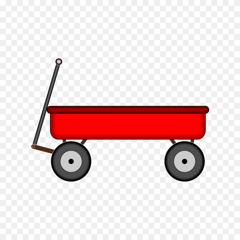 2400x2400 Clipart - Red Wagon Clipart