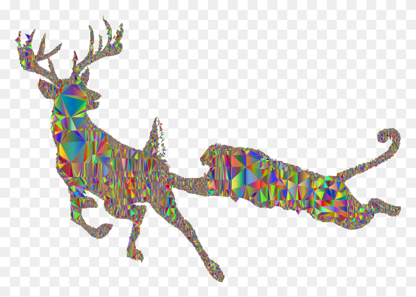 2337x1623 Clipart - Reindeer Silhouette Clipart