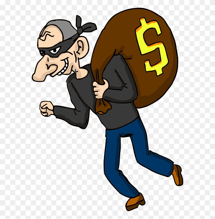 592x793 Clipart - Robber PNG