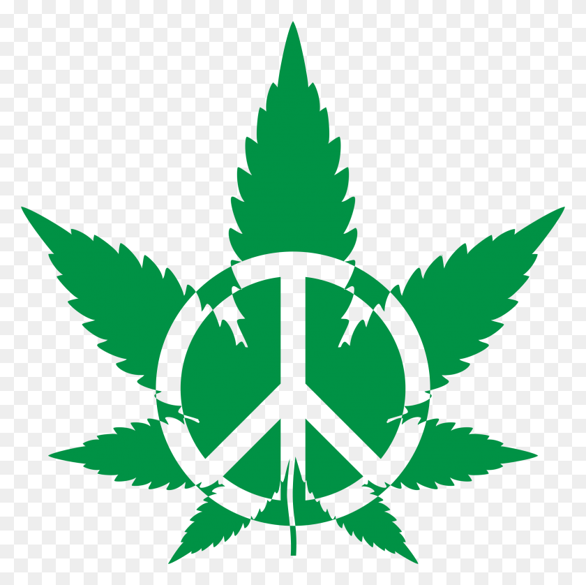 2336x2332 Clipart - Marijuana Plant PNG