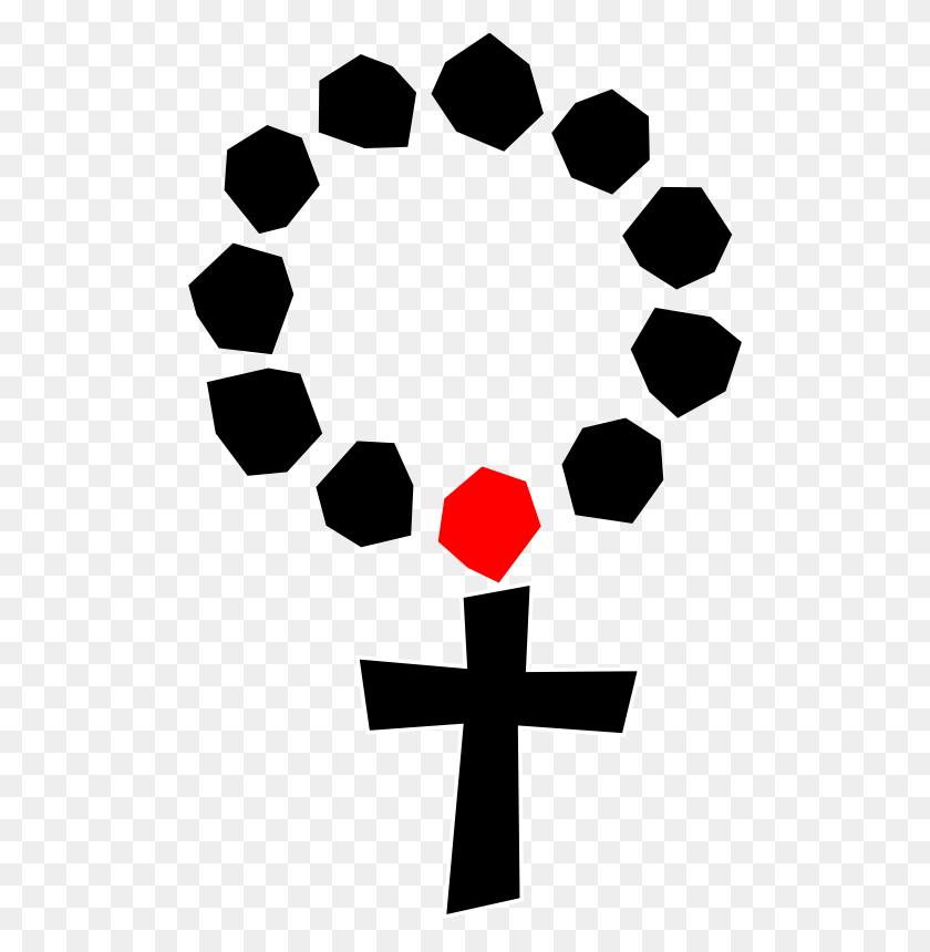 500x800 Clipart - Rosary Clipart