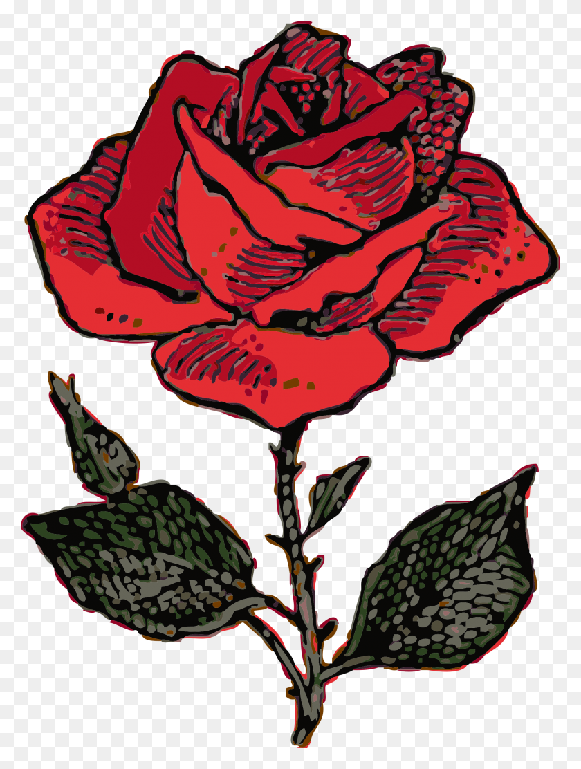 1778x2400 Clipart - Rose Clipart Outline