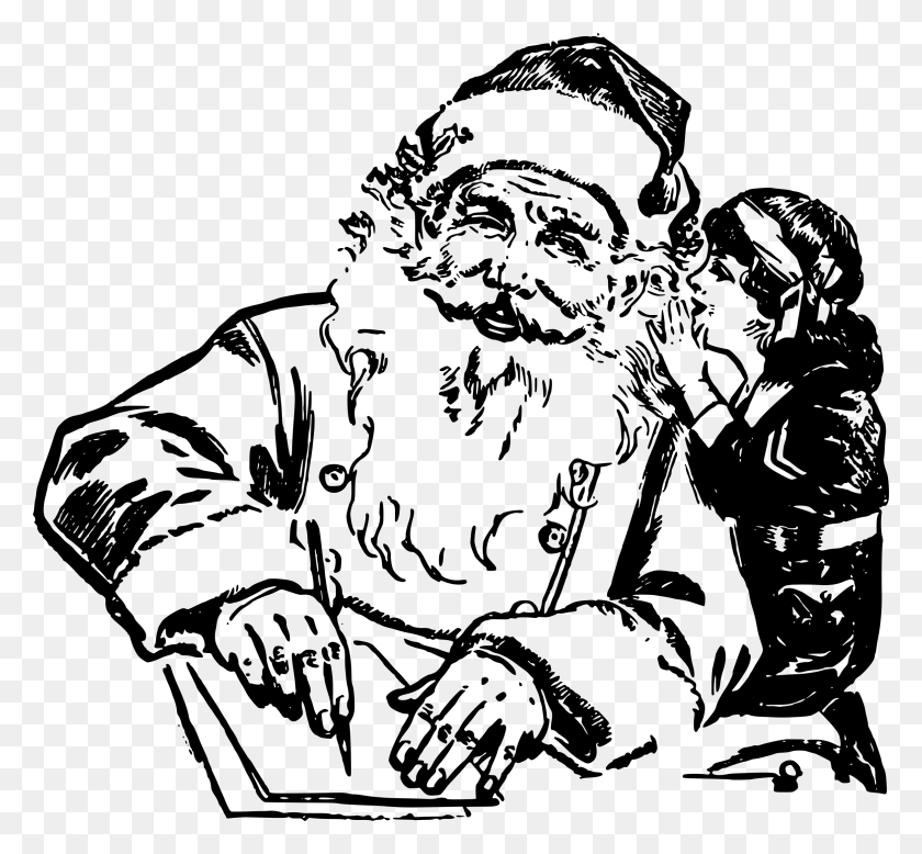2352x2168 Clipart - Santas List Clipart