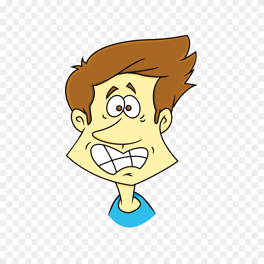 2400x2400 Clipart - Scared Man Clipart