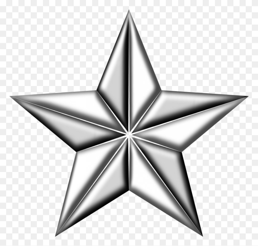 800x761 Clipart - Estrella De Plata Png