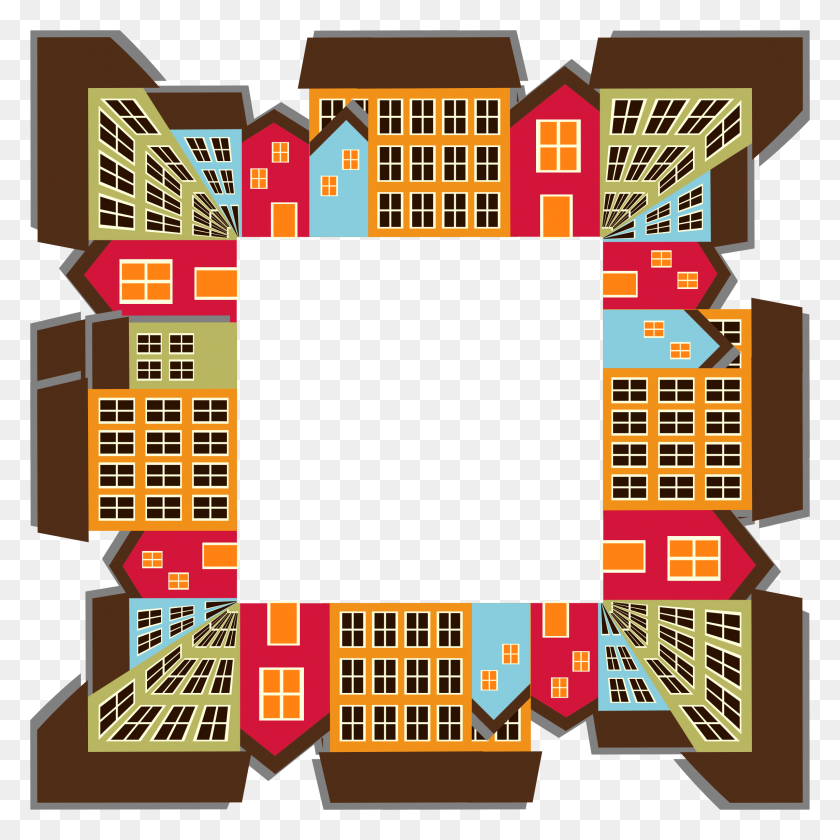 2286x2286 Clipart - Small Town Clipart