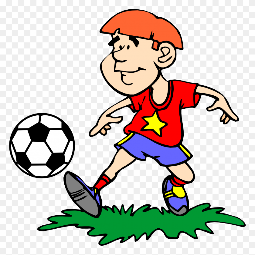 2392x2400 Clipart - Soccer Player PNG