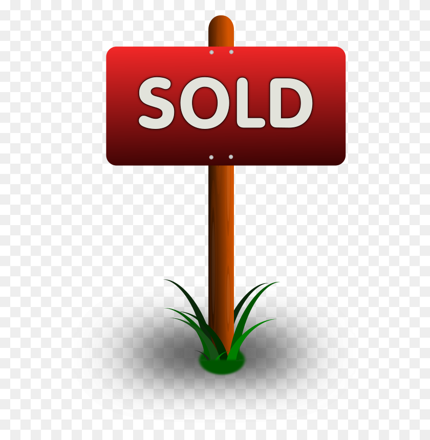571x800 Clipart - Sold Sign Clipart