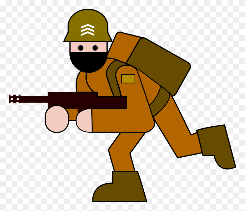 2377x2021 Clipart - Soldier PNG