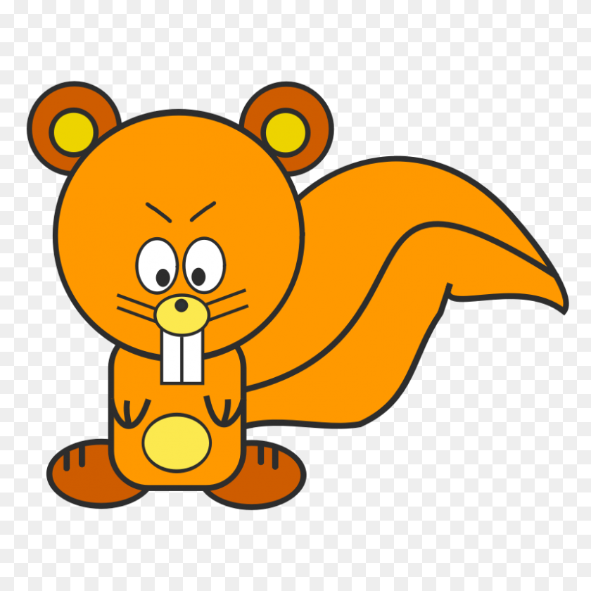 800x800 Clipart - Squirrel Clipart Outline
