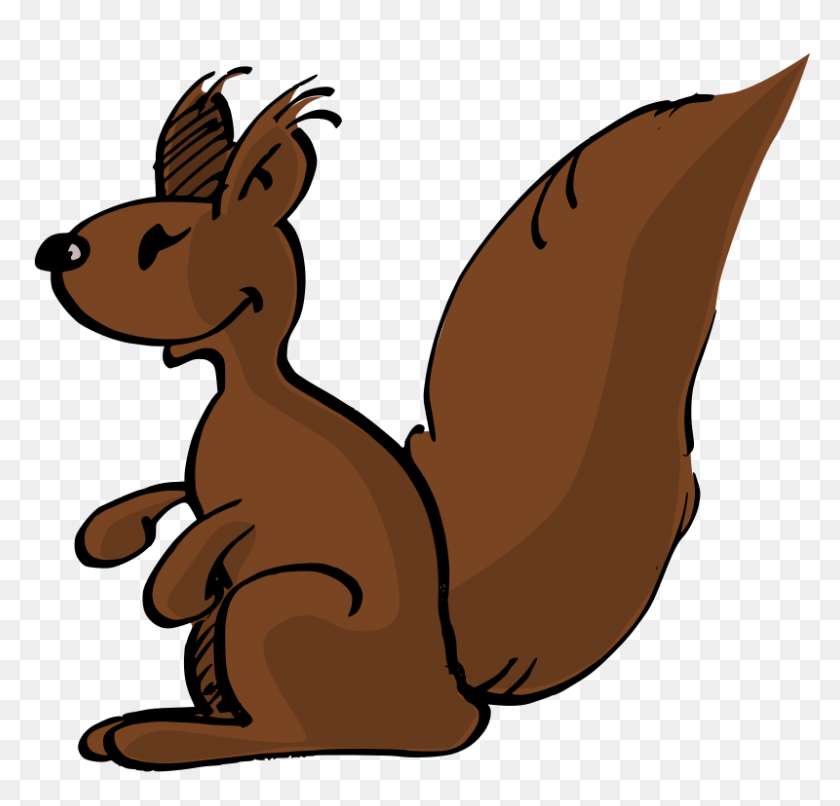 800x766 Clipart - Squirrel With Acorn Clipart