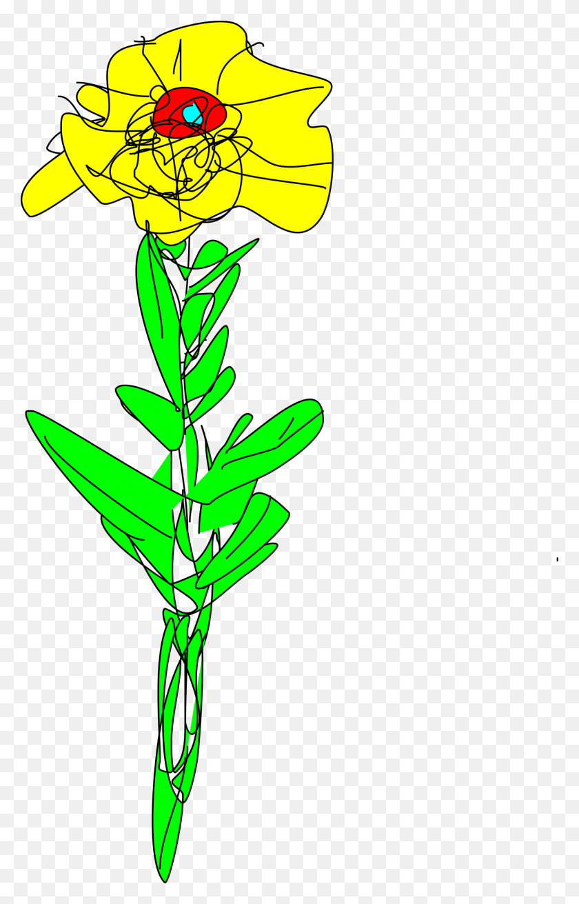 1496x2400 Клипарт - Желтый Цветок Png
