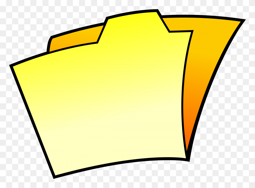 2400x1721 Clipart - Yellow Folder Clipart