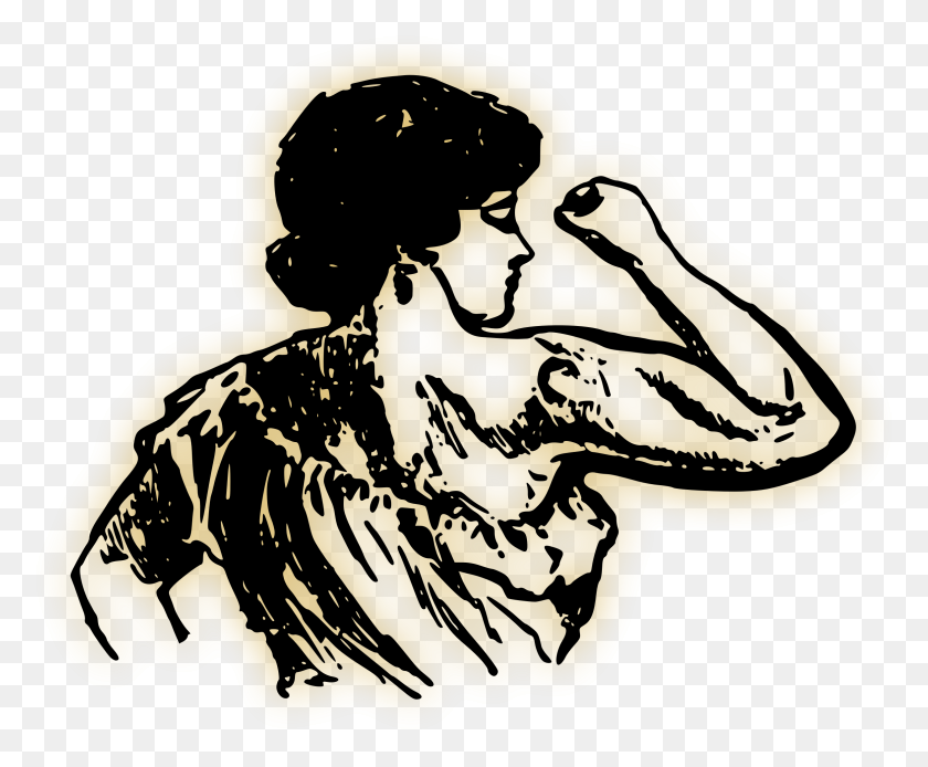 2354x1914 Clipart - Strong Woman Clipart