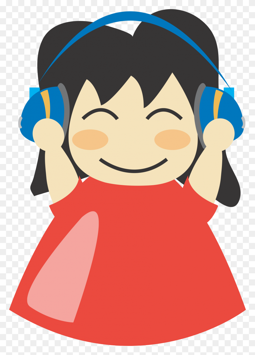 1688x2400 Clipart - Student Listening Clipart