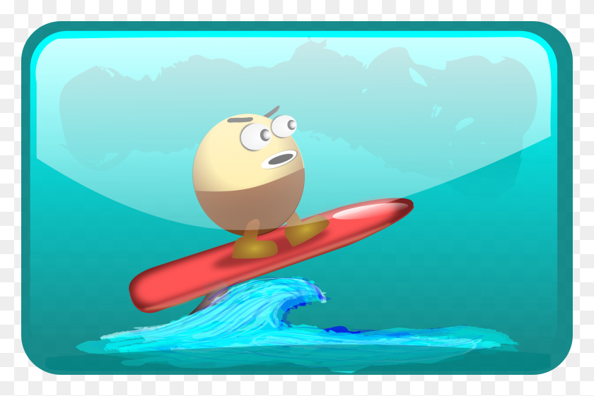 2400x1543 Clipart - Surfing Wave Clipart