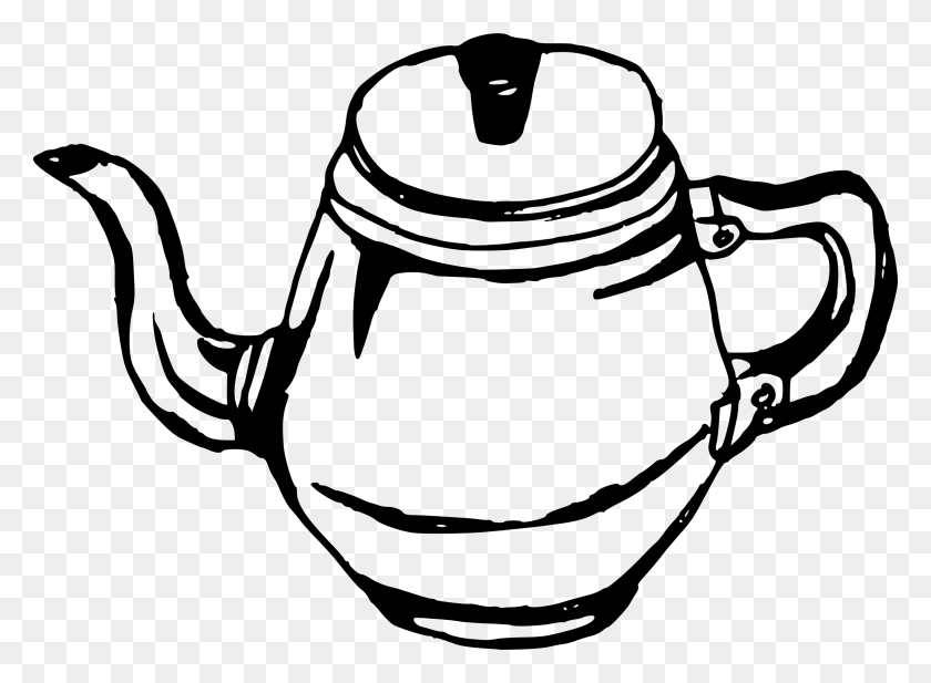 2400x1714 Clipart - Teapot Clipart