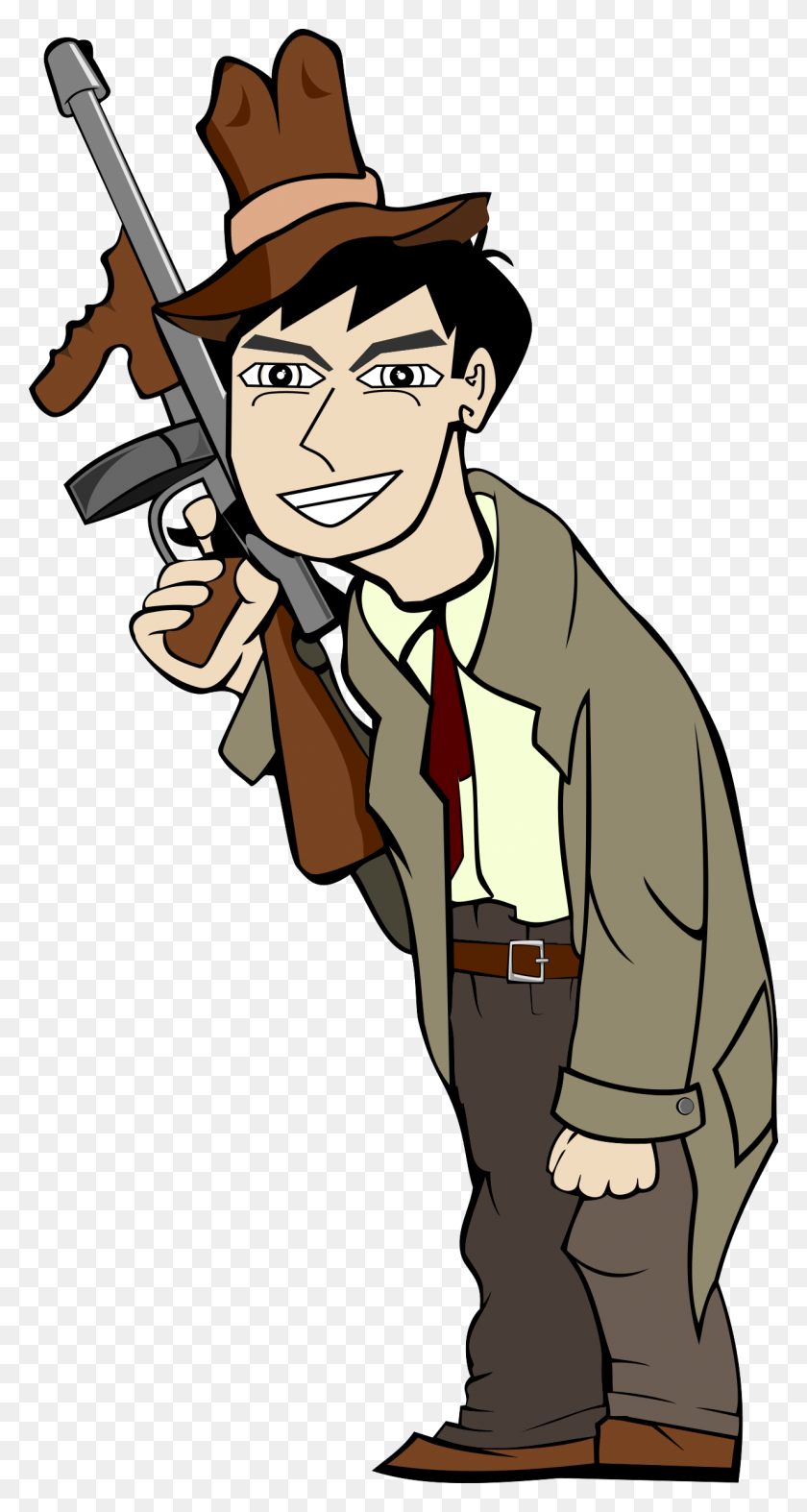 1236x2400 Clipart - Tommy Gun Clipart