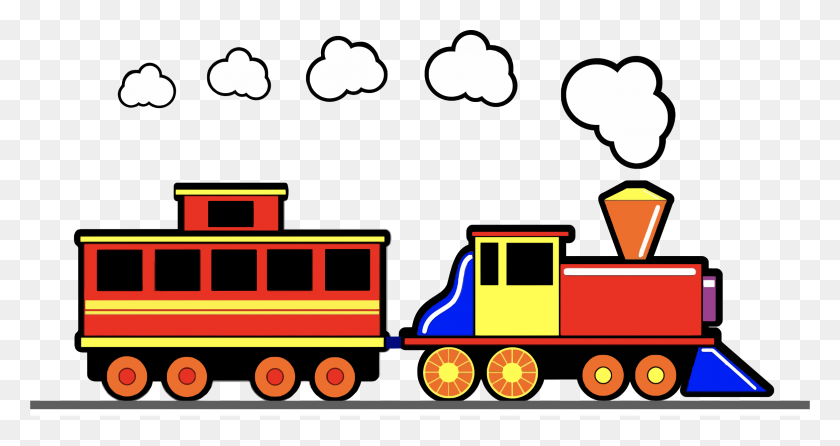 2348x1163 Clipart - Train PNG