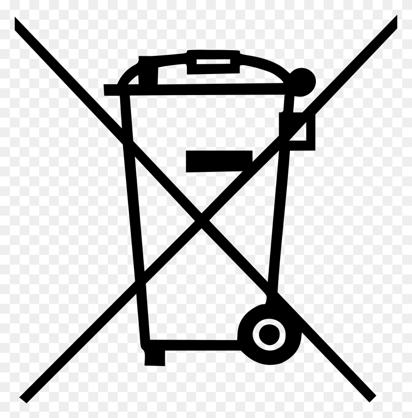 2358x2400 Clipart - Trash Can Clipart Black And White