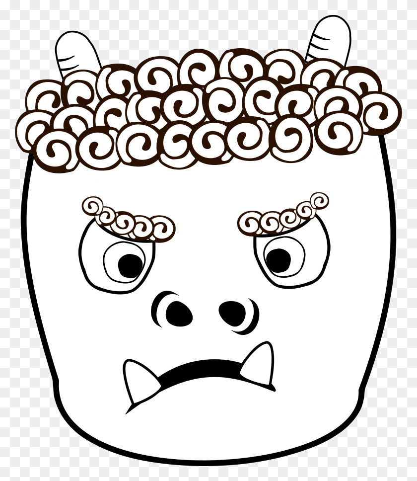 2060x2400 Clipart - Trolls Clipart Black And White