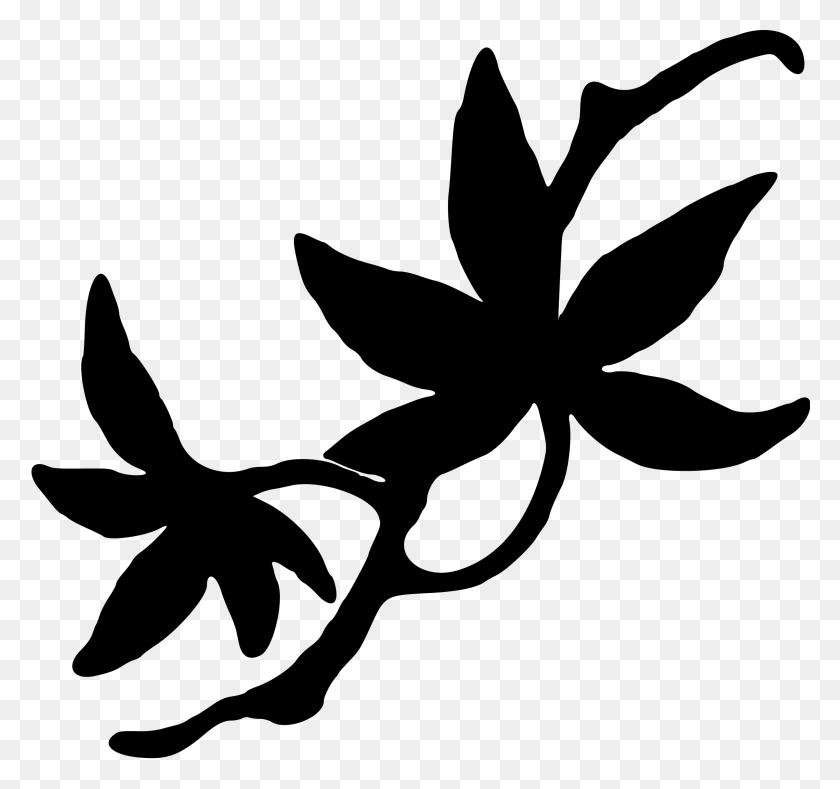 2400x2244 Clipart - Twig Clipart Black And White