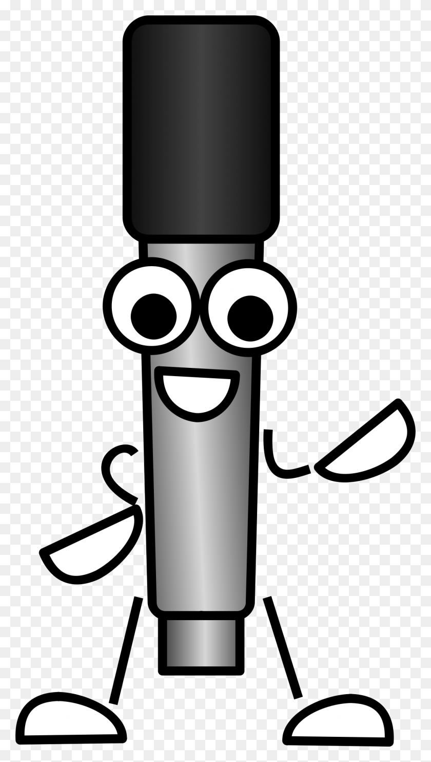 1315x2400 Clipart - Microphone Clipart Black And White
