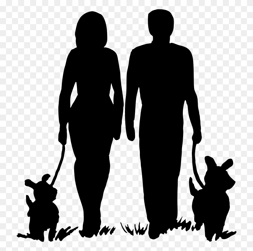 730x772 Clipart - Walking Silhouette PNG