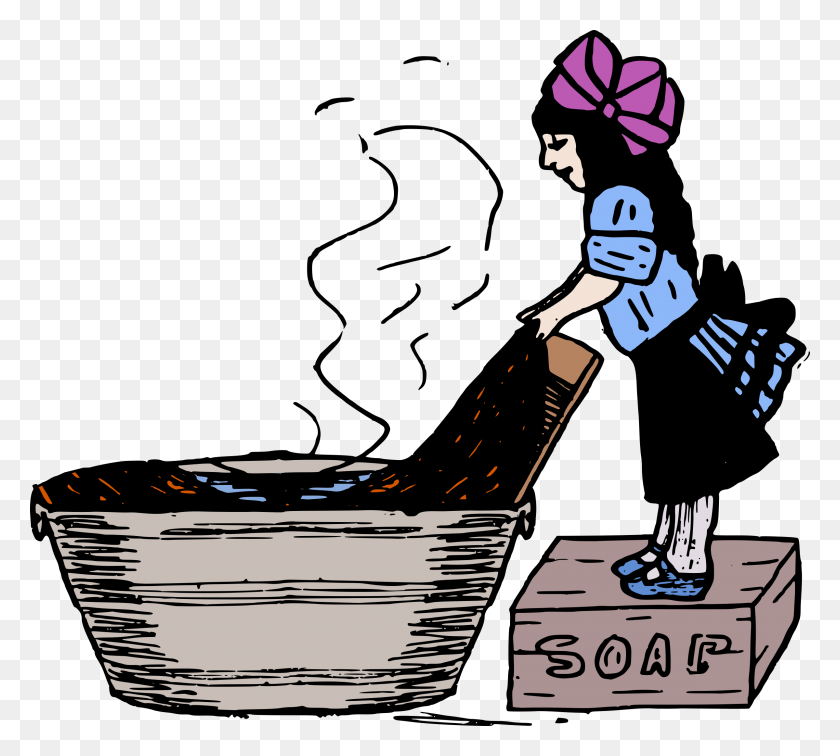2400x2143 Clipart - Washing Clothes Clipart