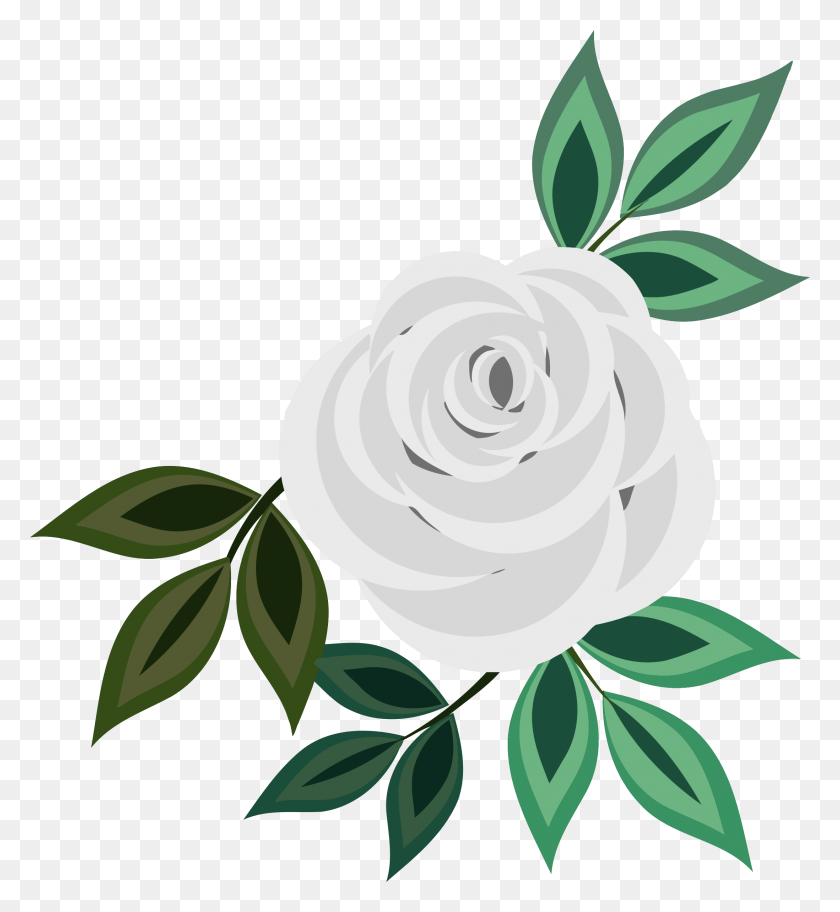 2196x2400 Clipart - White Rose PNG