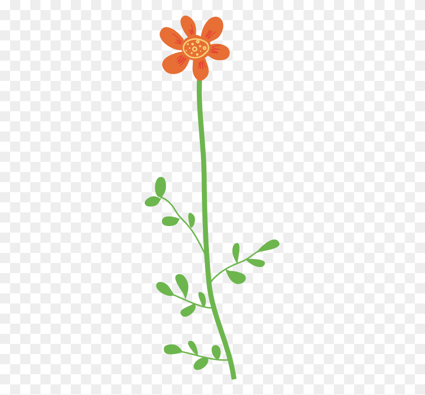 267x721 Clipart - Wildflowers PNG