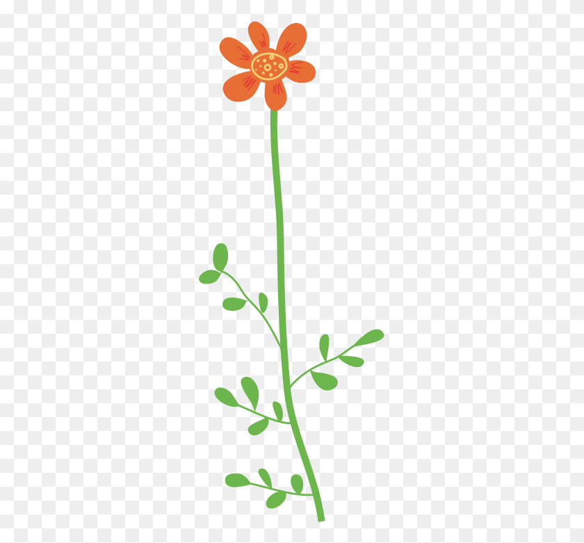 267x721 Clipart - Flores Silvestres Png