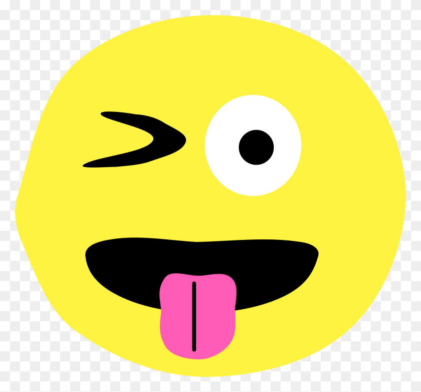2378x2200 Клипарт - Подмигнуть Emoji Клипарт