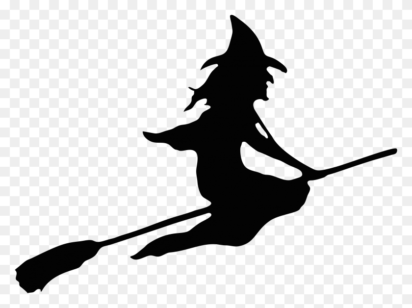 2332x1700 Clipart - Witch Silhouette Clip Art