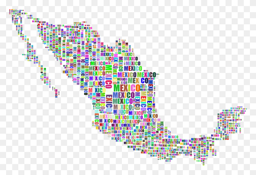 2354x1560 Клипарт - Карта Мексики Клипарт