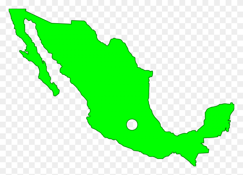 2400x1674 Clipart - Mexico Map Clipart