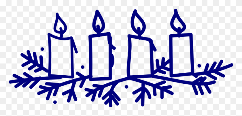 800x351 Clipart - Advent Candles Clipart