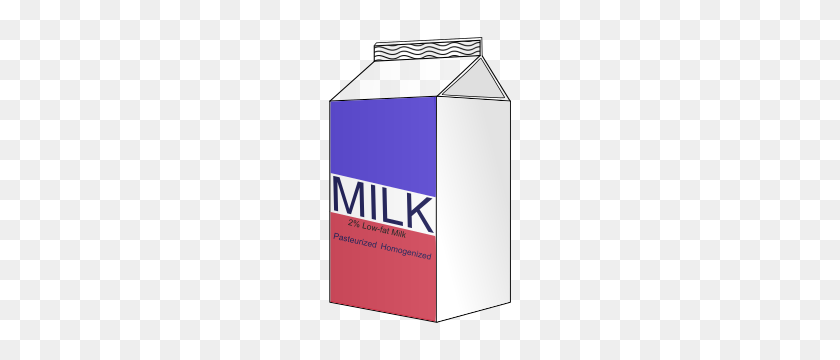 196x300 Clipart - Milk Carton PNG