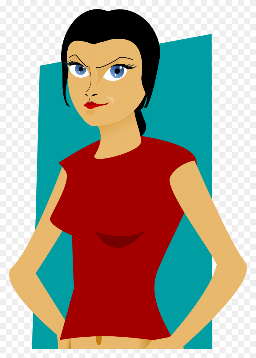1678x2400 Clipart - Angry Girl Clipart
