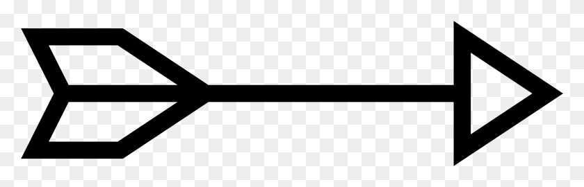 2284x616 Clipart - Flecha Pluma Clipart