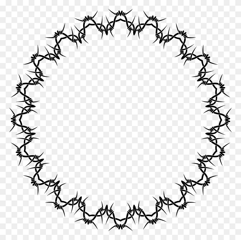 778x778 Clipart - Barbed Wire Circle Clipart