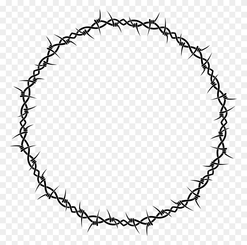774x774 Clipart - Barbed Wire Circle Clipart
