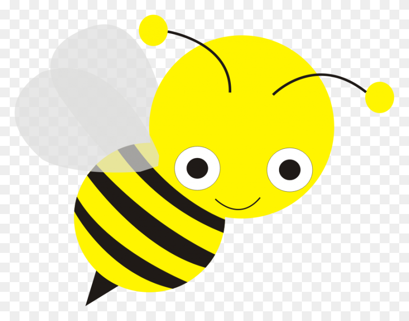 859x661 Clipart - Bee Clipart Transparent