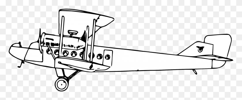 2277x843 Clipart - Biplane Clipart