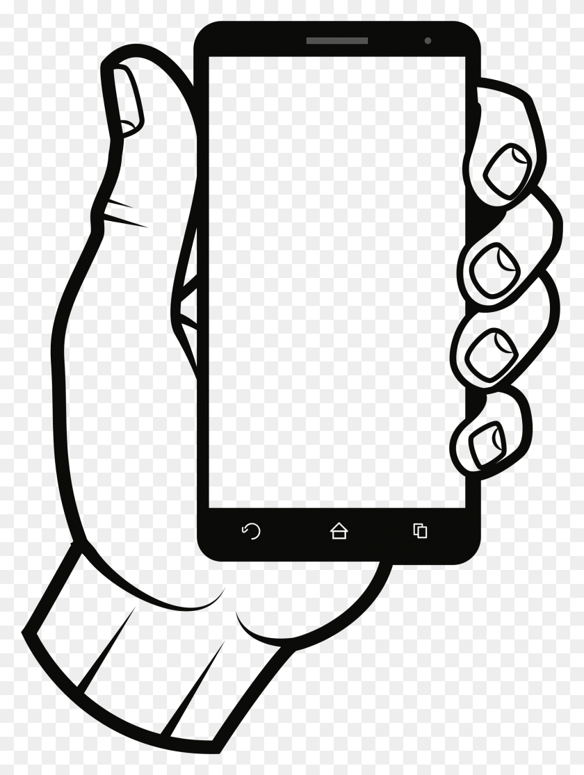 1760x2382 Clipart - Mobile Phone Clipart