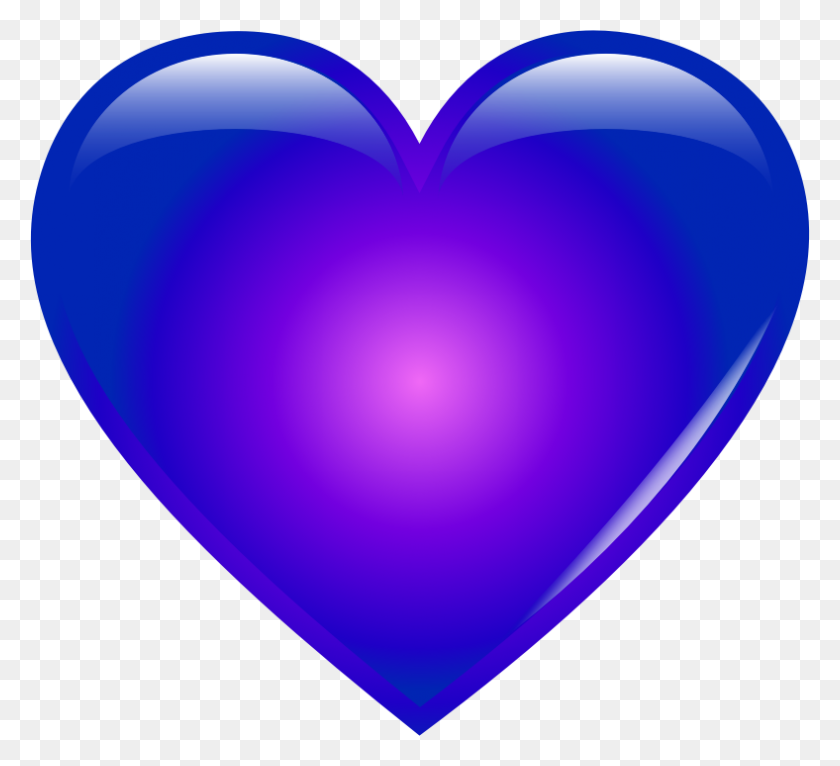 788x714 Clipart - Corazón Azul Png