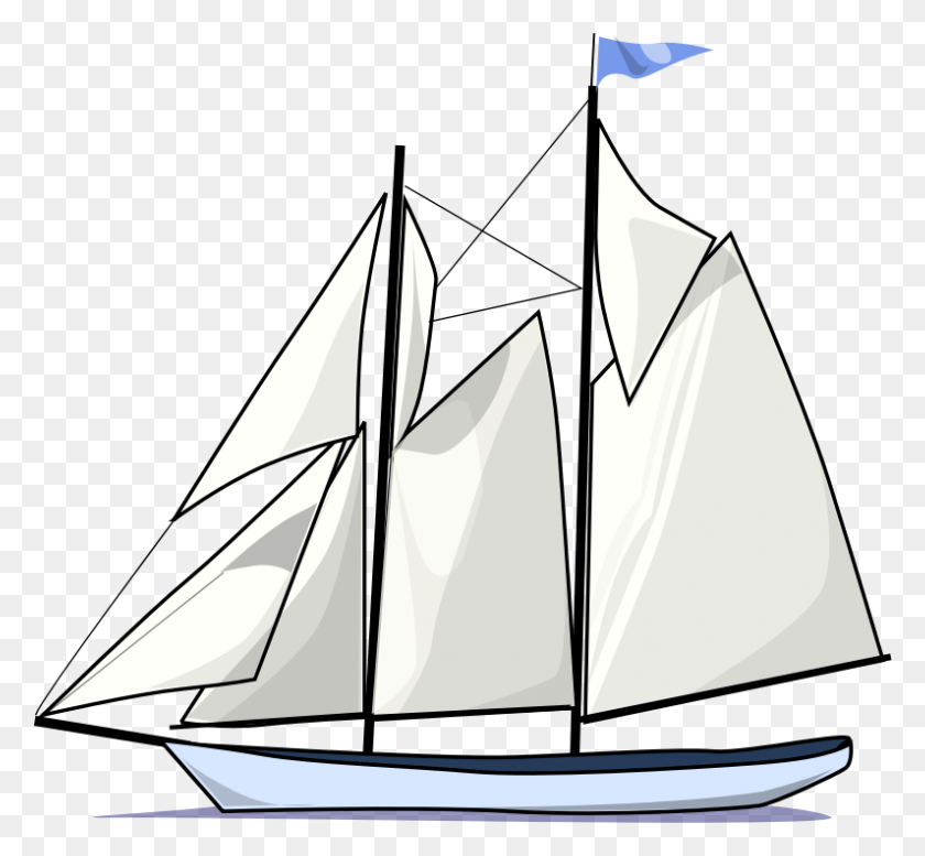 795x731 Clipart - Boat Black And White Clipart
